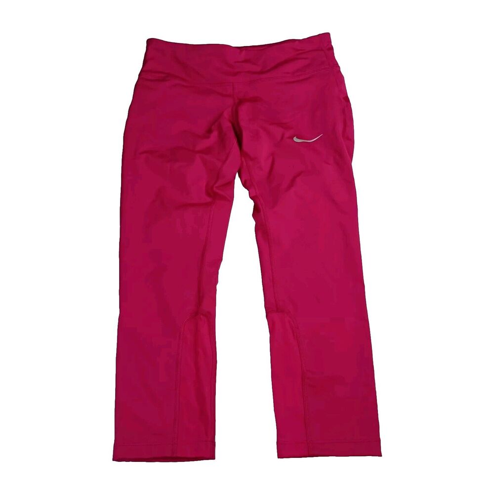 Nike Dri Fit Power Run Cropped Running‎ Tights Pink 938602-607 Women's S Small
